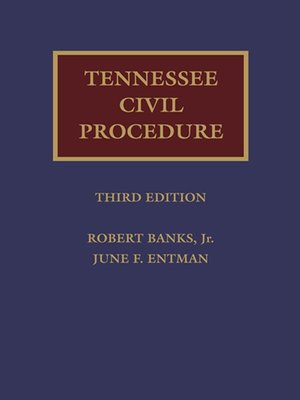 cover image of Tennessee Civil Procedure